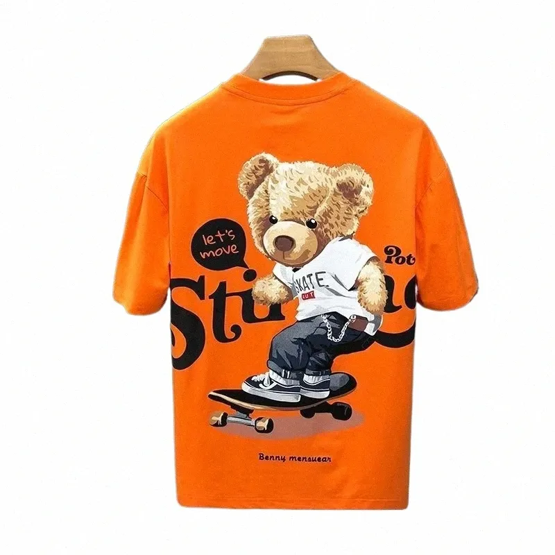 Japan Männer Cool Bear T-shirt Neue Männer Cott Kurzarm Tops Sommer Hohe Qualität Weiß T-shirt Oansatz T-shirt männer Kleidung s9xO #