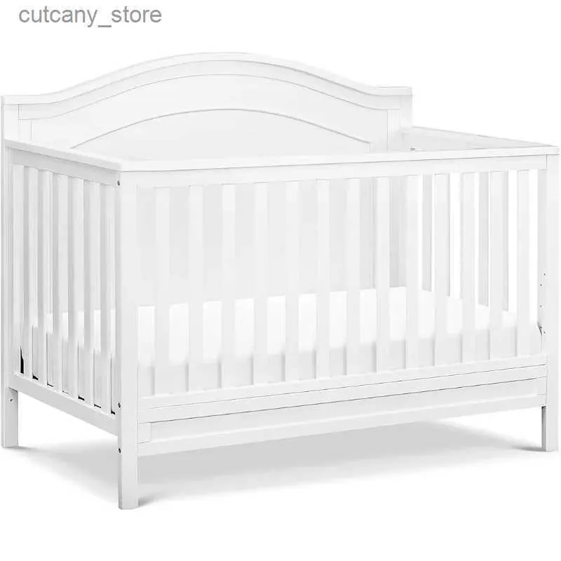 White Convertible Baby Crib 4-in-1 Design, GREENGUARD Gold