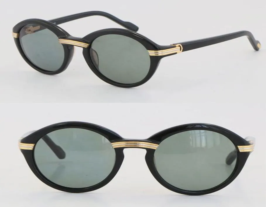 Occhiali da sole rotondi originali di Vintage 1991 1125072 Fashion Mens Sun Glasses C Decoration 18K Gold Brown Lens F9484957