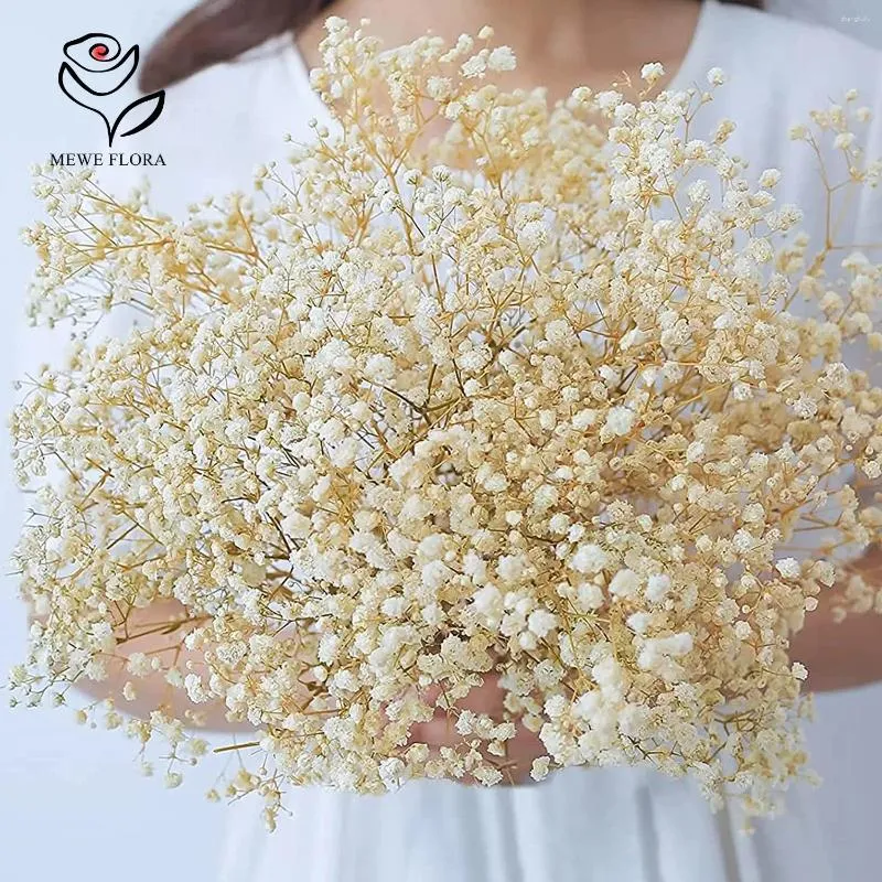 Fleurs décoratives 100g gypsophile naturelle séchée souffle de bébé noël Boho décoration de la maison Paniculata fête de mariage Po accessoires décor