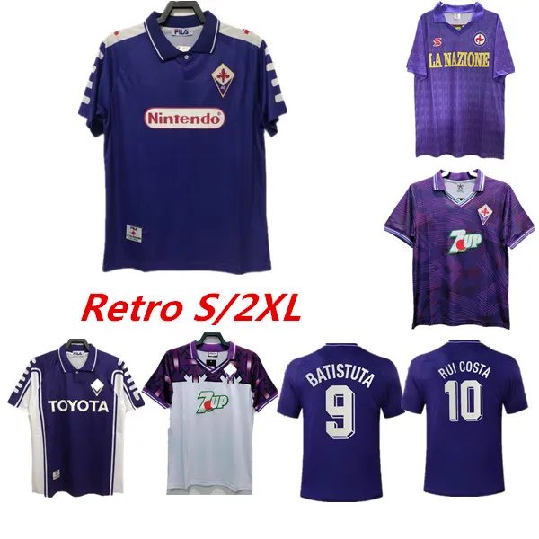 1995 1996 Retro Classic Fiorentina piłka nożna bluza 1989 90 97 98 99 99 Batistatuta R.Baggio Dunga Retro Fiorentina Football Shirt Chandal Futbol