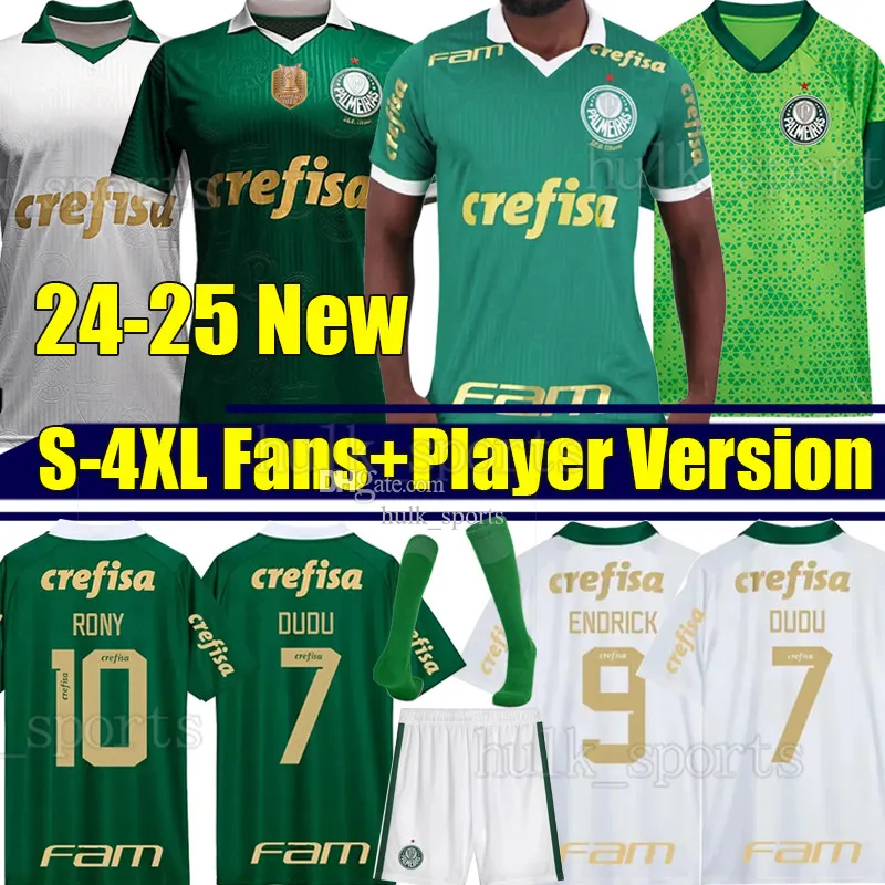 XXXL 4XL 24/25 Palmeiras soccer jerseys 2024 2025 fans player version DUDU ENDRICK RONY G.GOMEZ G.MENINO GIOVANI R.VEIGA men women kids Kits sock sets football shirts