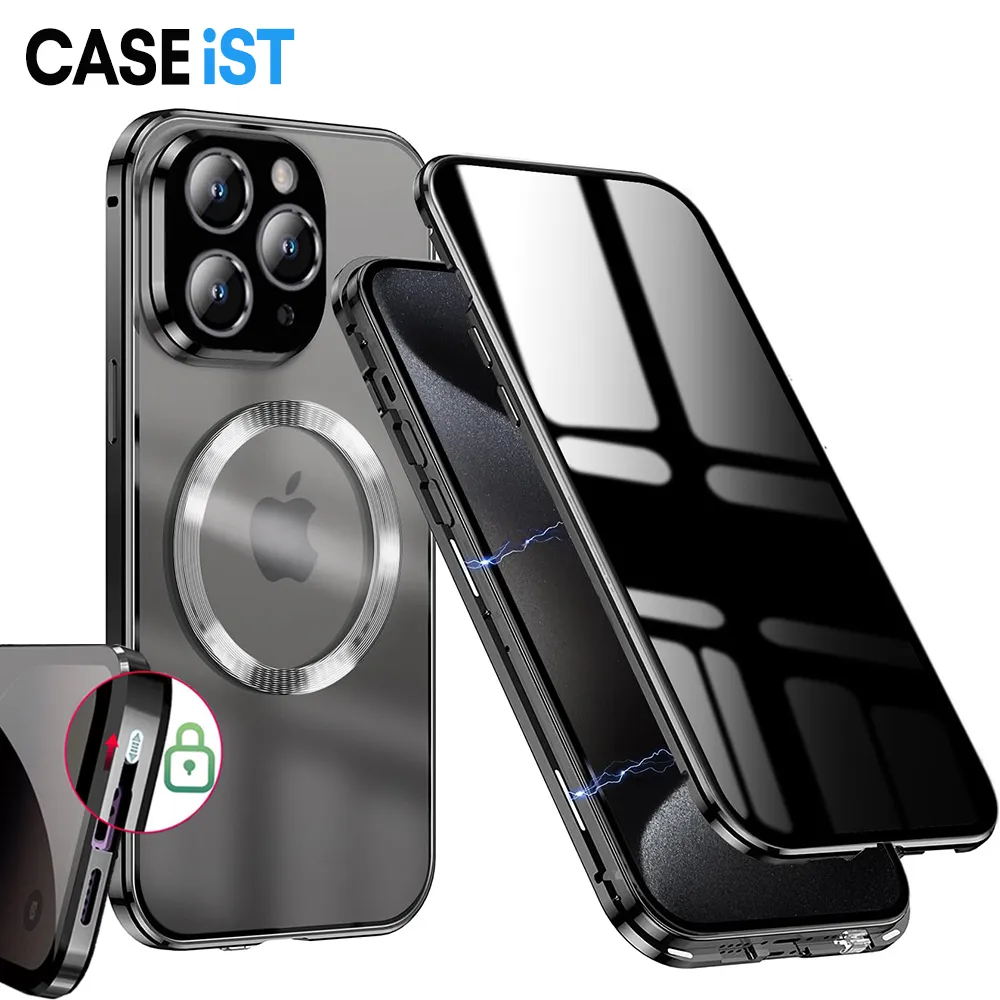 Save Big on Bulk Iphone Magnetic Privacy Case CASEiST In Magnetic Ring  Anti Spy Peep Magnet Adsorp Buckle Lock Phone Case Privacy Double Sided