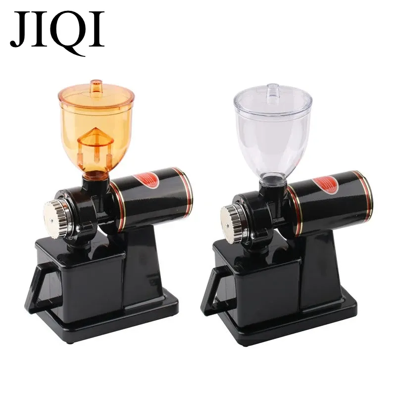 Tools JIQI Electric Coffee Grinder Coffee Mill Bean Grinder Machine Thickness Adjustable Flat Burrs Grinding Machine 220V/110V EU US