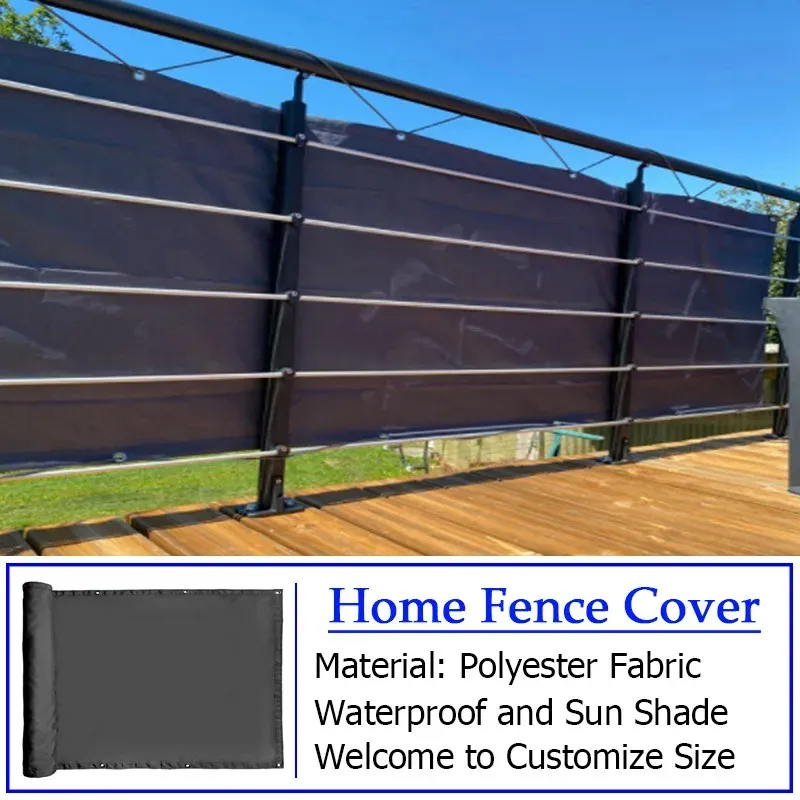 Filets 6 couleurs imperméables en polyester pour balcon, écran de confidentialité, terrasse, clôture coupe-vent, pergola de jardin, voile d'ombrage anti-pluie