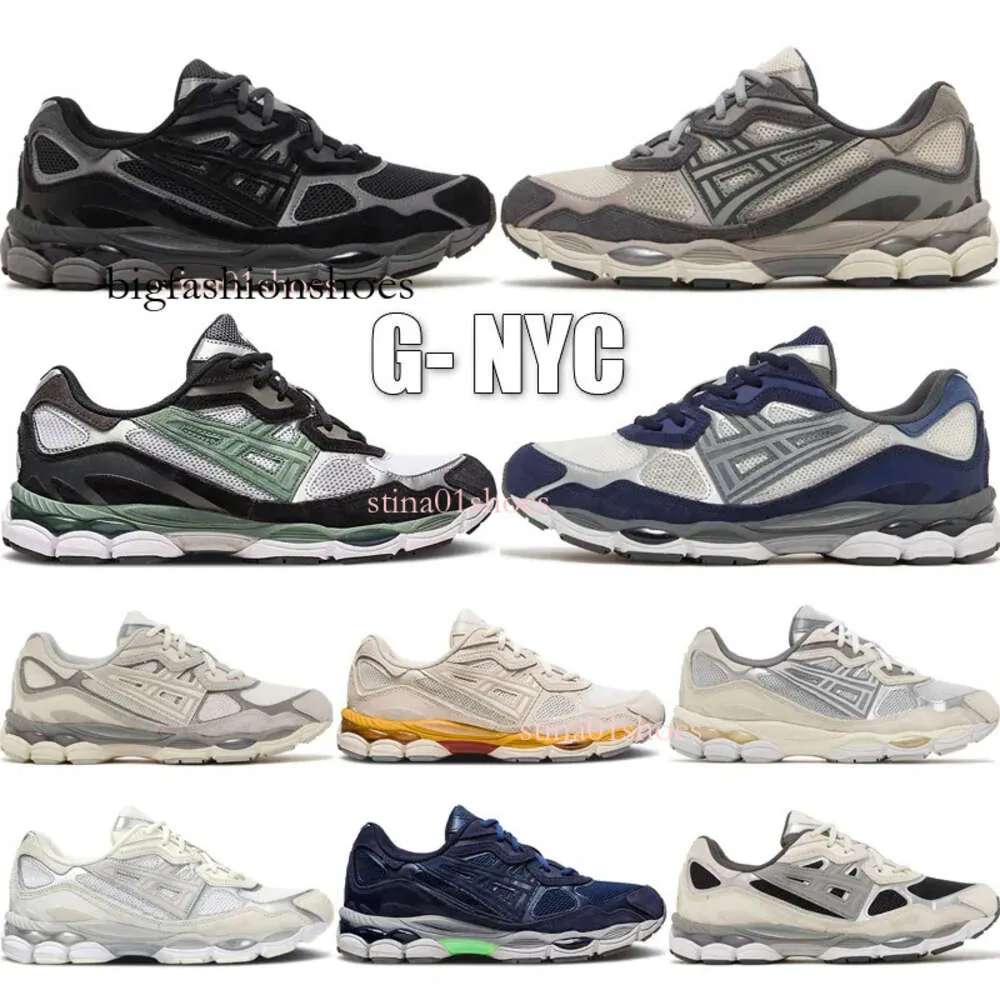 Top Gel NYC Marathon Running Shoes 2024 Designer Oatmeal Concrete Navy Steel Obsidian Grey Cream White Black Ivy Outdoor Trail Sneakers Size N67