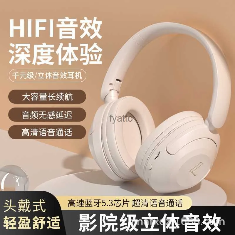 Hörlurar hörlurar nya BT711 Bluetooth -headset med trådlös mikrofon för speldatorens mobiltelefonsamtal långa batterilivslängd hörlurar H240326