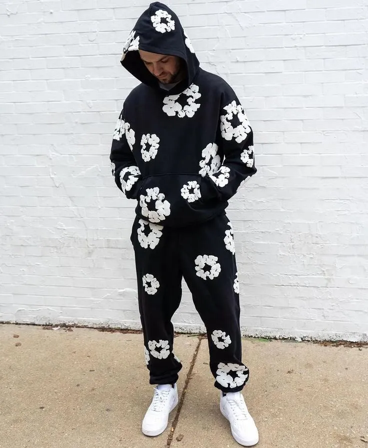 2025 Generic Men Pure Color Splicing Winter Casual Hoodie Print Rits