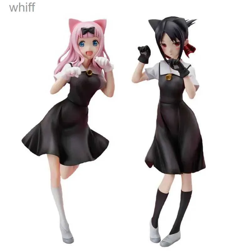 Figurines d'action 22CM personnage de jeu d'anime Kaguya Sama Love is War Fujiwara Chika lapin modèle poupée jouet cadeau Collection boîte décoration PVC MaterialC24325