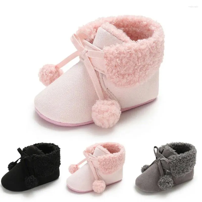 Bottes bébé fille garçon neige hiver chaud solide chaussons infantile enfant en bas âge né semelle souple chaussures de berceau 0-18 mois