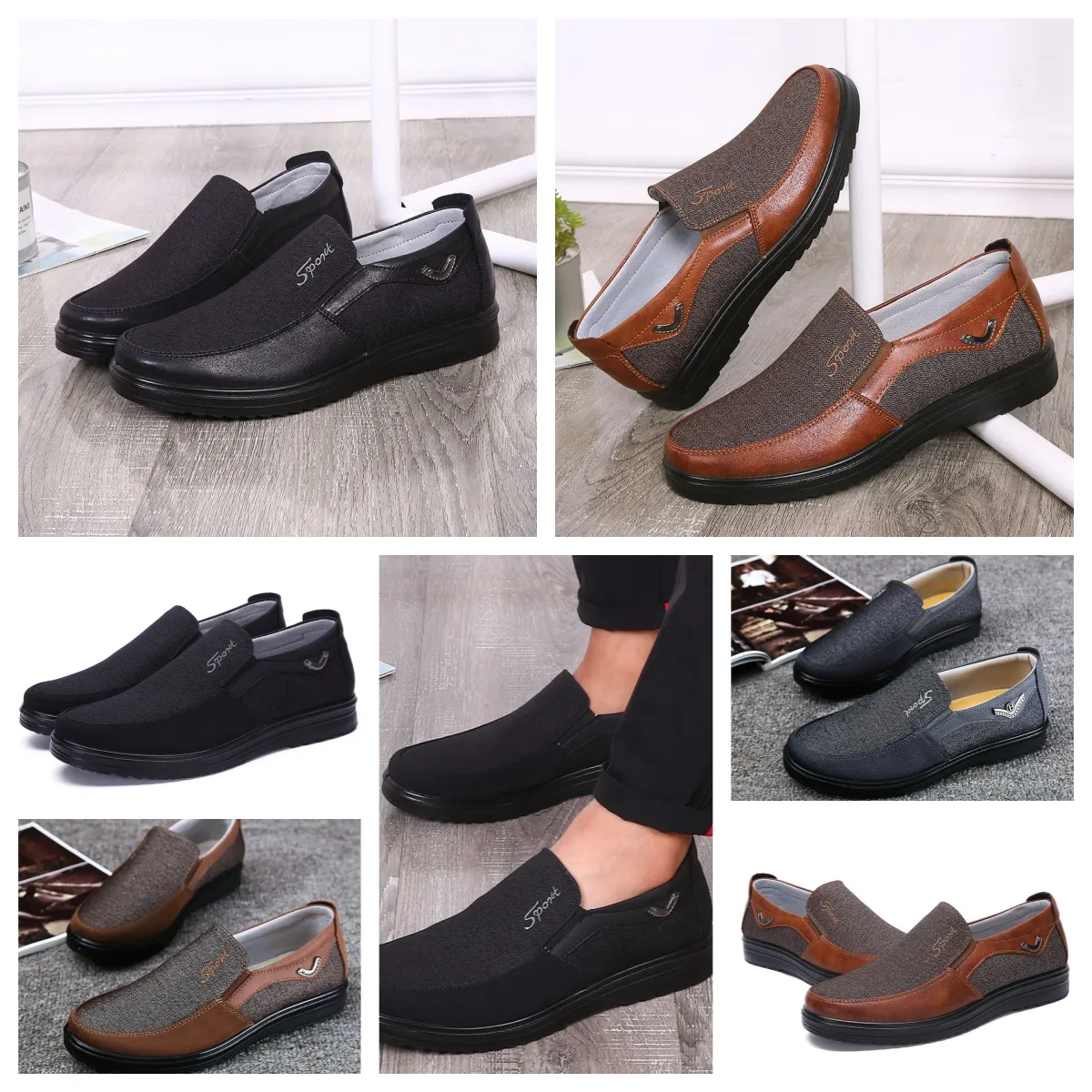 Schoenen GAI sneaker Casual schoen Heren Single Business Ronde neus Schoenen Casual zachte zool Slipper Flats Heren Klassiek comfort schoen zacht maat EUR 38-50