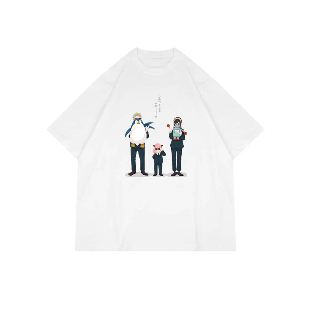 Spy Pass Accueil Animation T-shirt périphérique Anime Loisirs Mode décontractée Dessin animé Manches 5/4 T-shirt court