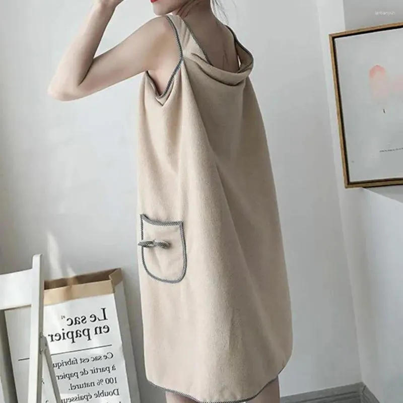 Women's Ultra-soft Quick-dry Bathrobe with Absorbent Buttons for Home ...