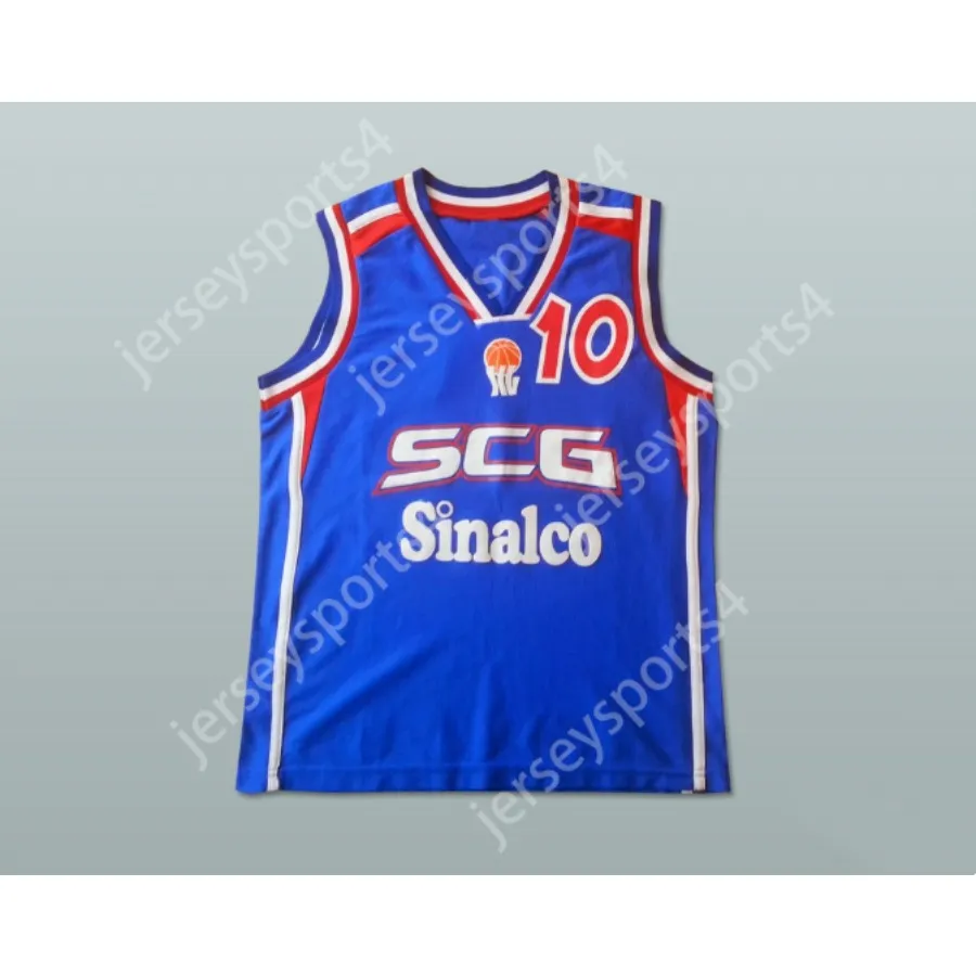 Niestandardowe dowolne nazwisko dowolna drużyna Marko Jaric 10 Serbia i Montenegro Basketball Jersey Wszystkie zszyte rozmiar S M L XL XXL 3xl 4xl 5xl 6xl najwyższej jakości