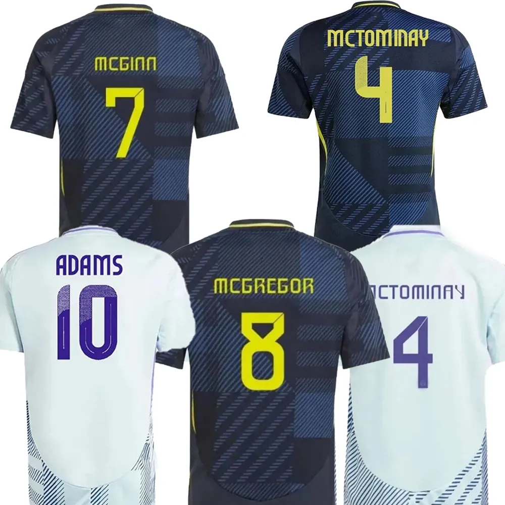 ECOSSE 24-25 Maillots de football de qualité thaïlandaise personnalisés DHgate Kingcaps Fashion Concevez votre propre ADAMS 10 DYKES 9 MCGINN 7 MCTOMINAY 4 ROBERTSON 3 ADAMS 10 CHRISTIE 11