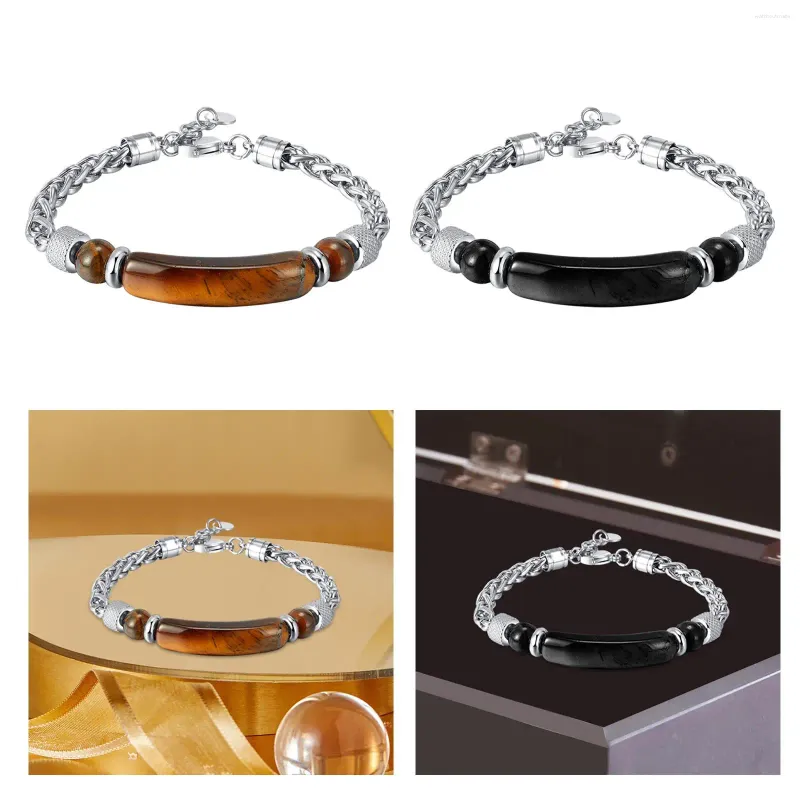 Charme pulseiras pulseira masculina pulseira de pulso da esposa moda pulseira pais dia corrente de aço inoxidável para o dia dos namorados