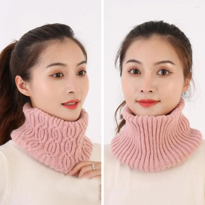 Halsdukar återanvändbar halsduk elastisk mysig vinter för kvinnor tjock stickad nack varmare med vindtät skyddsvärme