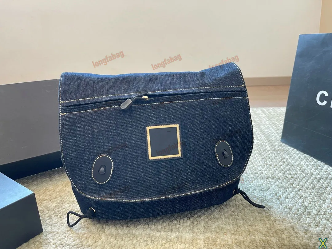 24SS Fashion Women's Denim Second-hand Bag Designer C Series Retro Denim Bag for Traveling Versatile One-shoulder Crossbody Hand-held Large Capacity Shopping Bag