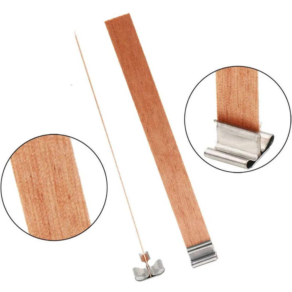 Multi Size Wood Candle Wicks With Iron Stand Diy Natural Candle Cores For Birthday Party Valentines Day Candles Accessorie Mechas De Madera