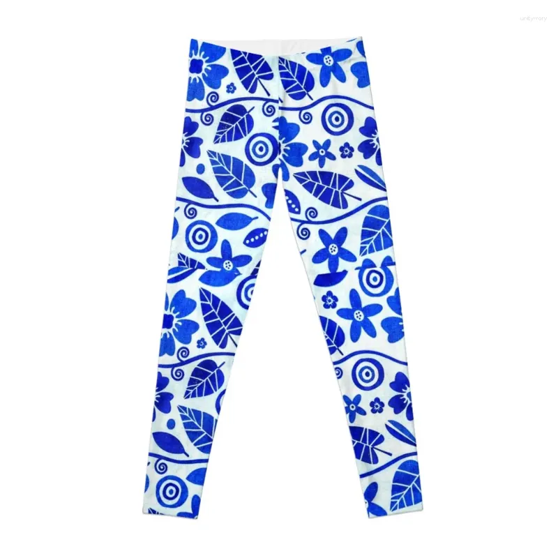 Pantaloni attivi Trifoglio blu: Leggings per tovaglie Nature's Abbigliamento sportivo per palestra Collant push up Abbigliamento fitness da donna