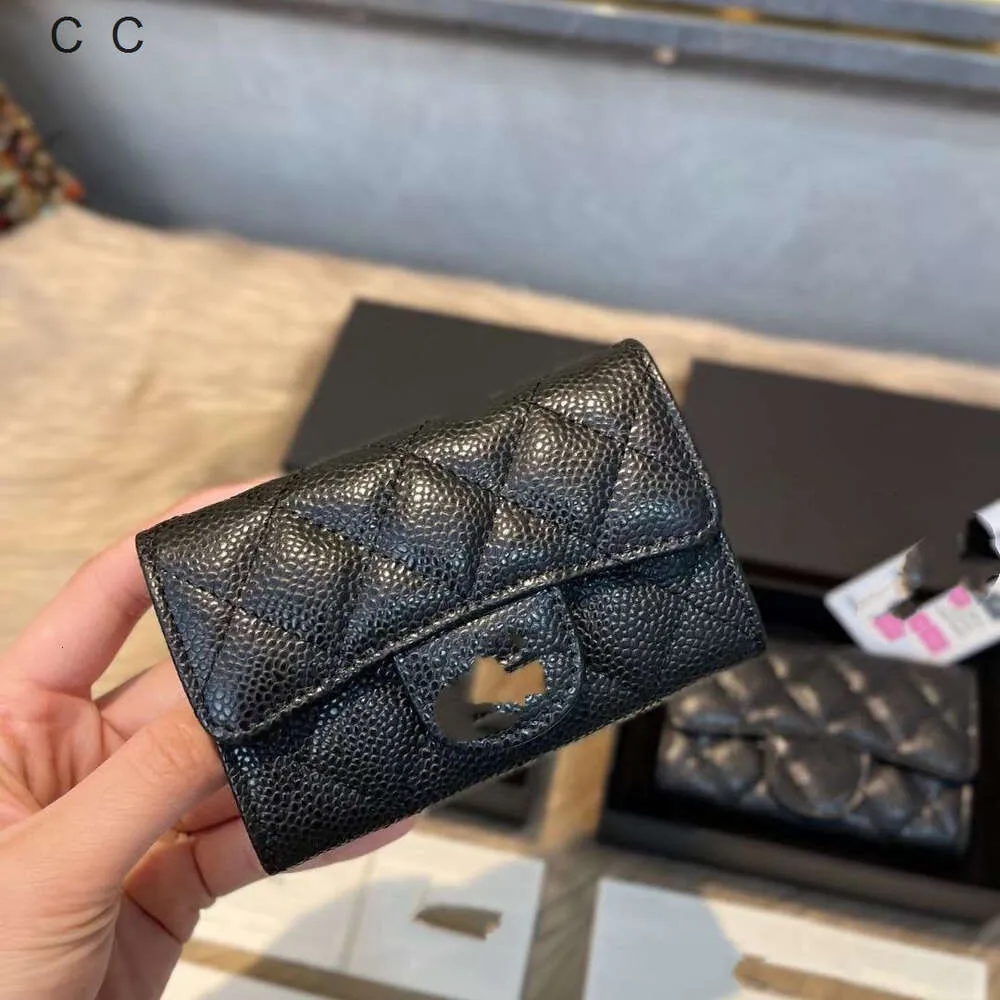 Portfel Design Card Bag Stores Mase Sales Caviar Womens Pickup Torba oryginalna skórzana karta lingge zmiana pachnącego wiatru Krótki styl Nowa duża pojemność