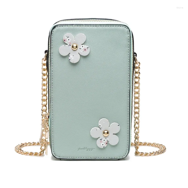 Umhängetaschen Mode Messenger Mini Tasche 2024 Telefon Weibliche Trend Blume Geldbörse