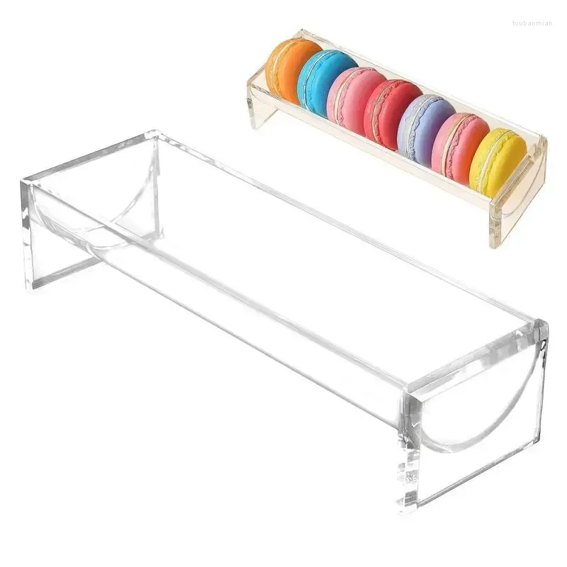 Suporte de acrílico para biscoitos, armazenamento de cozinha, suporte transparente, bandeja para servir aperitivos, exibição de biscoitos para lanches, acessórios de mesa