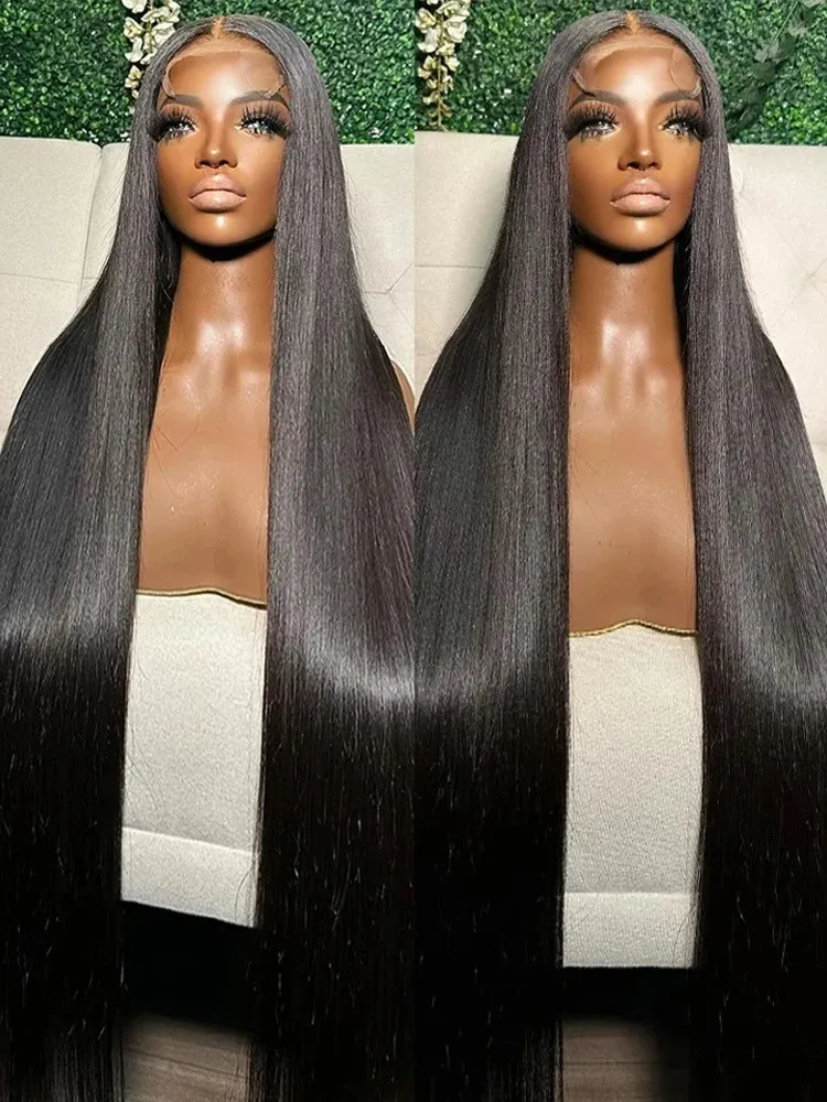 Melodie HD 250% Ready To Wear Straight 30 40 Inch Transparent 13x4 Lace Frontal Human Hair Wigs 13x6 Lace Front Wig