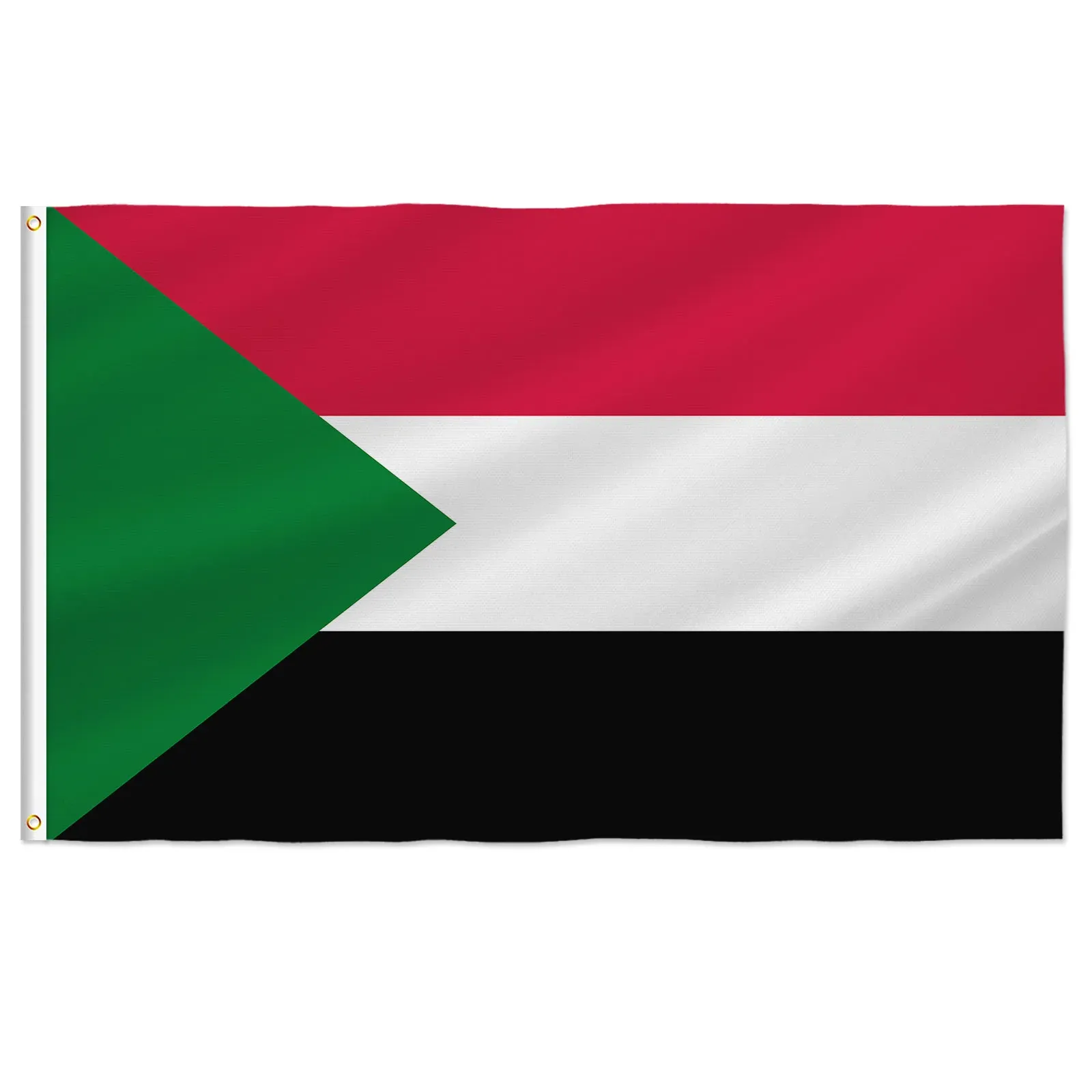Accessori Bandiera Sudan PTEROSAUR 60x90 cm 90x150 cm, Bandiera Nazionale Sudanese Sudan con Occhielli in Ottone per Banner Decorativo per Interni ed Esterni