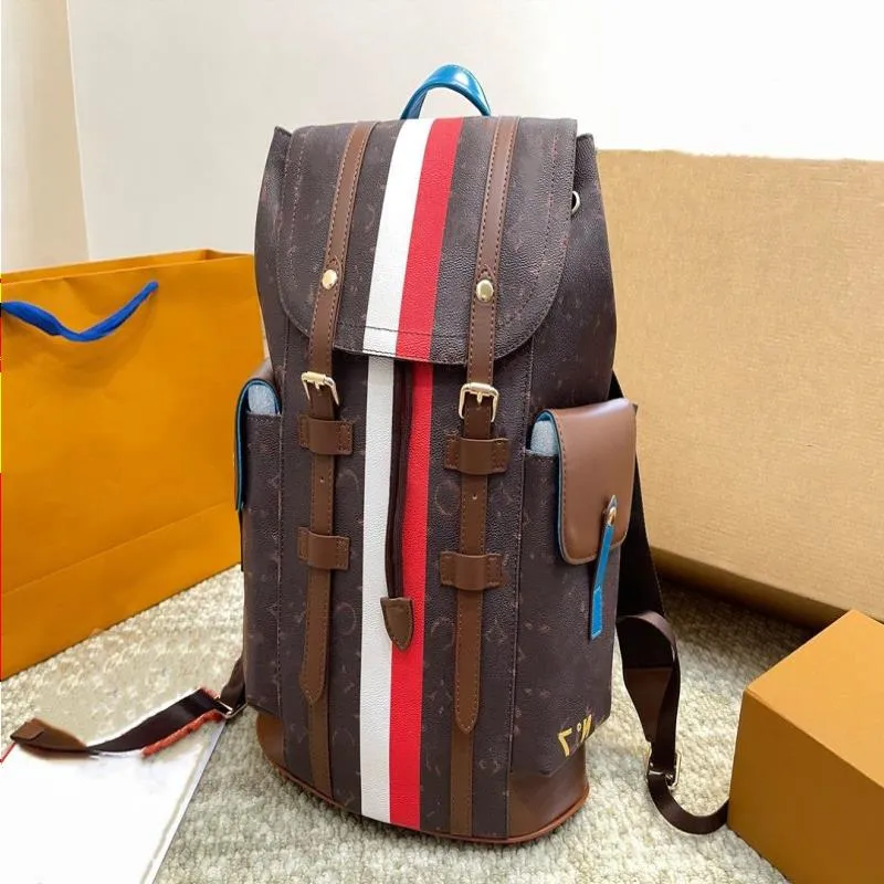 24SS Men's Luxury Designer Backpack Tote Bag Graffiti Leather Shopping Bag Men's Handbag Shoulder Bag Book Bag Travel Backpac Mskm