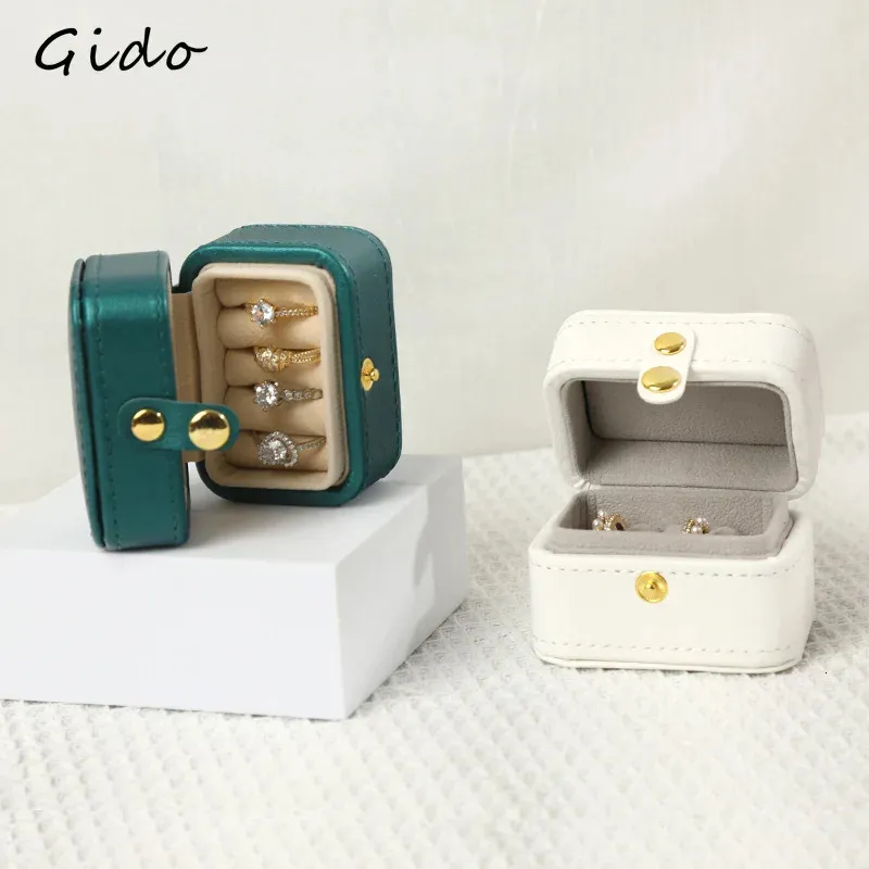 Retro Mini Jewelry Box Buckle Small Ring Box Earrings Pendant Bracelet Box Ring Display Portable Jewelry Box 240315