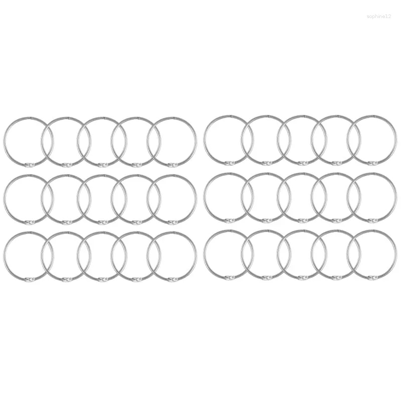 Duschvorhänge YO-30 Stück Vorhangring 5 cm Innendurchmesser Kreis hängender Edelstahl-Metallhaken