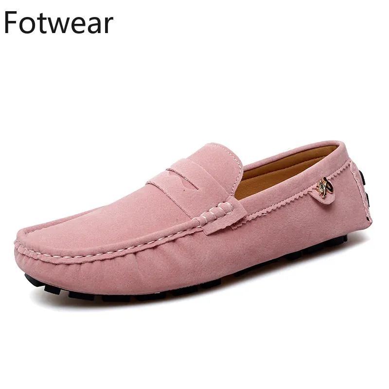 Boots Fashion Penny Loafers Men Big Size Soft Moccasins Breathable Man Driving Shoes Slip on Office Lazy Shoes Wedding Party Men Shoes