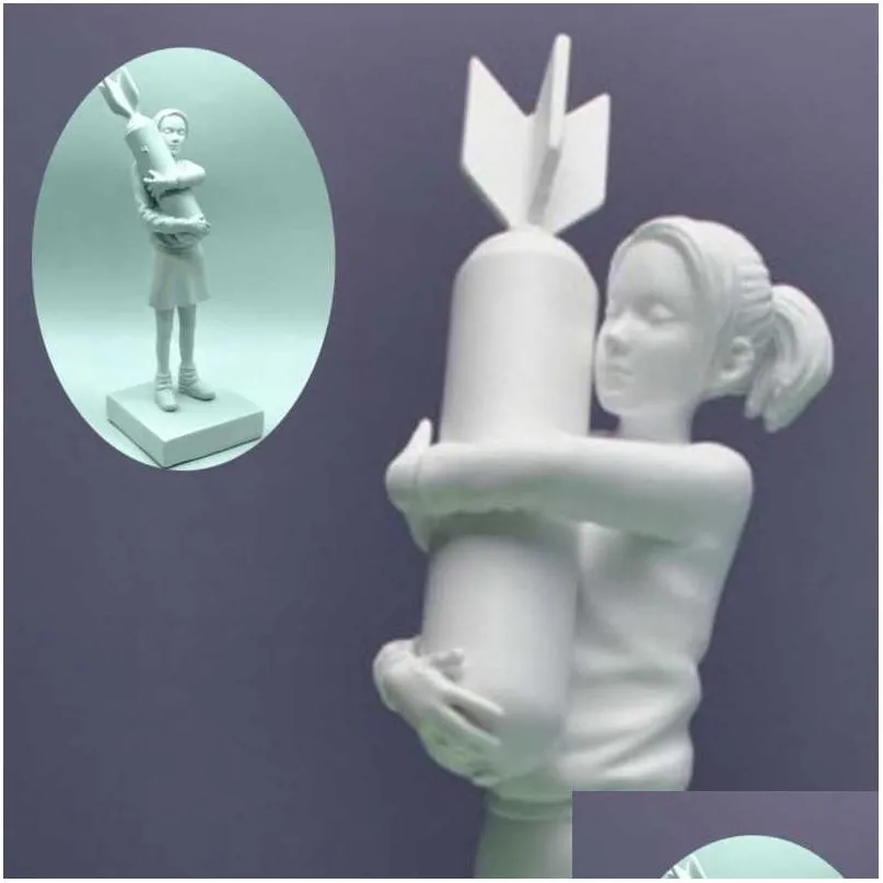 Obiekty dekoracyjne figurki bombardować jej dziewczynę posąg banksy