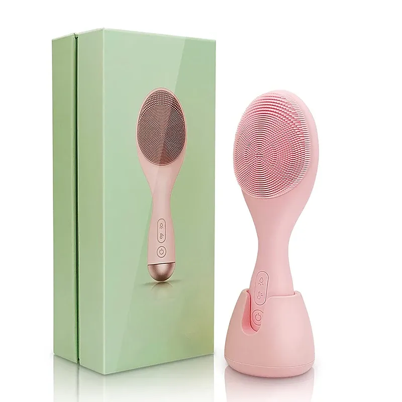 Polijsters Electric Face Cleansing Brush Silicone Sonic Facial Cleansing Brushes USB振動マッサージスキンケアIPX6防水