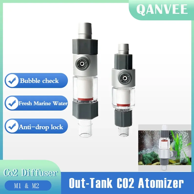 Equipment Qanvee CO2 Diffuser Atomizer System Plant Aquarium Fish Tank Reactor Shrimp Turtle Kit Accessories Akvarium Sprayer Cylinder