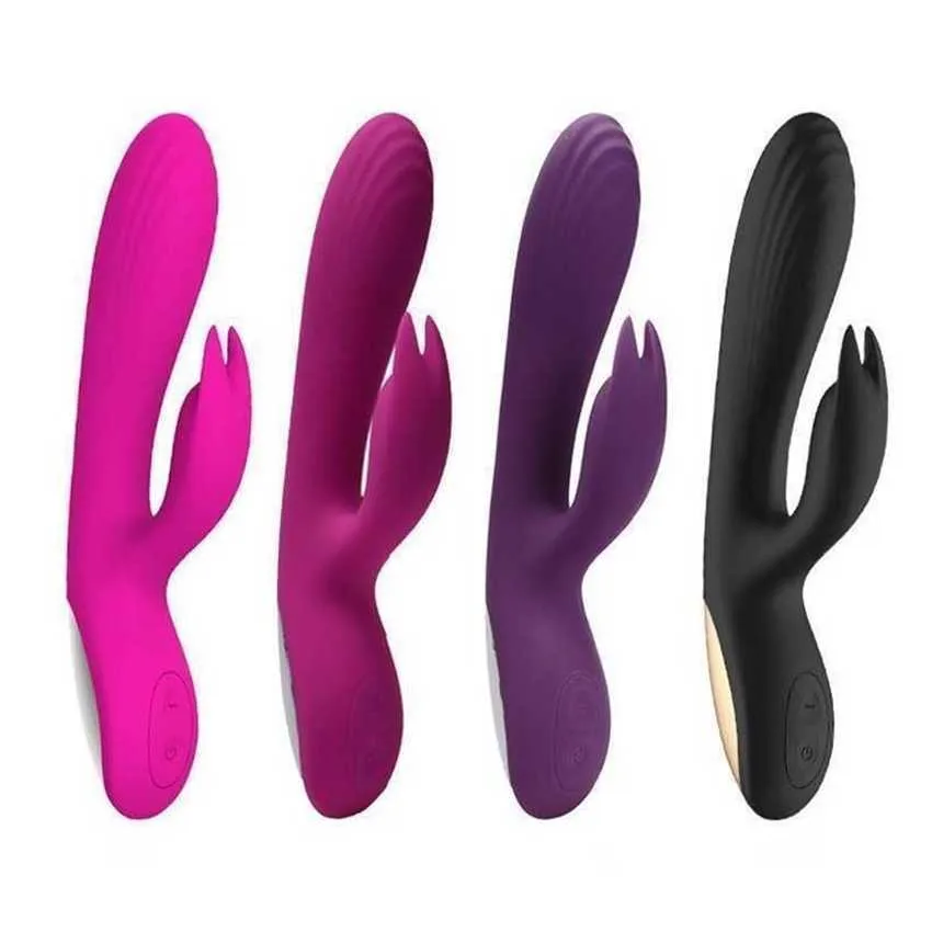 Hip vibrator female jade rabbit USB charging frequency conversion massage stick adult fun sex toys products 231129