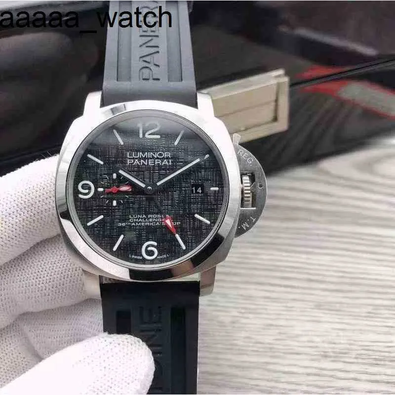 Watch Luxury Panerass Men's 2024 Fashion Original Digital Dial Mechanical Movement Leather Strap Business Wrist Gm7m Wristwatch Style