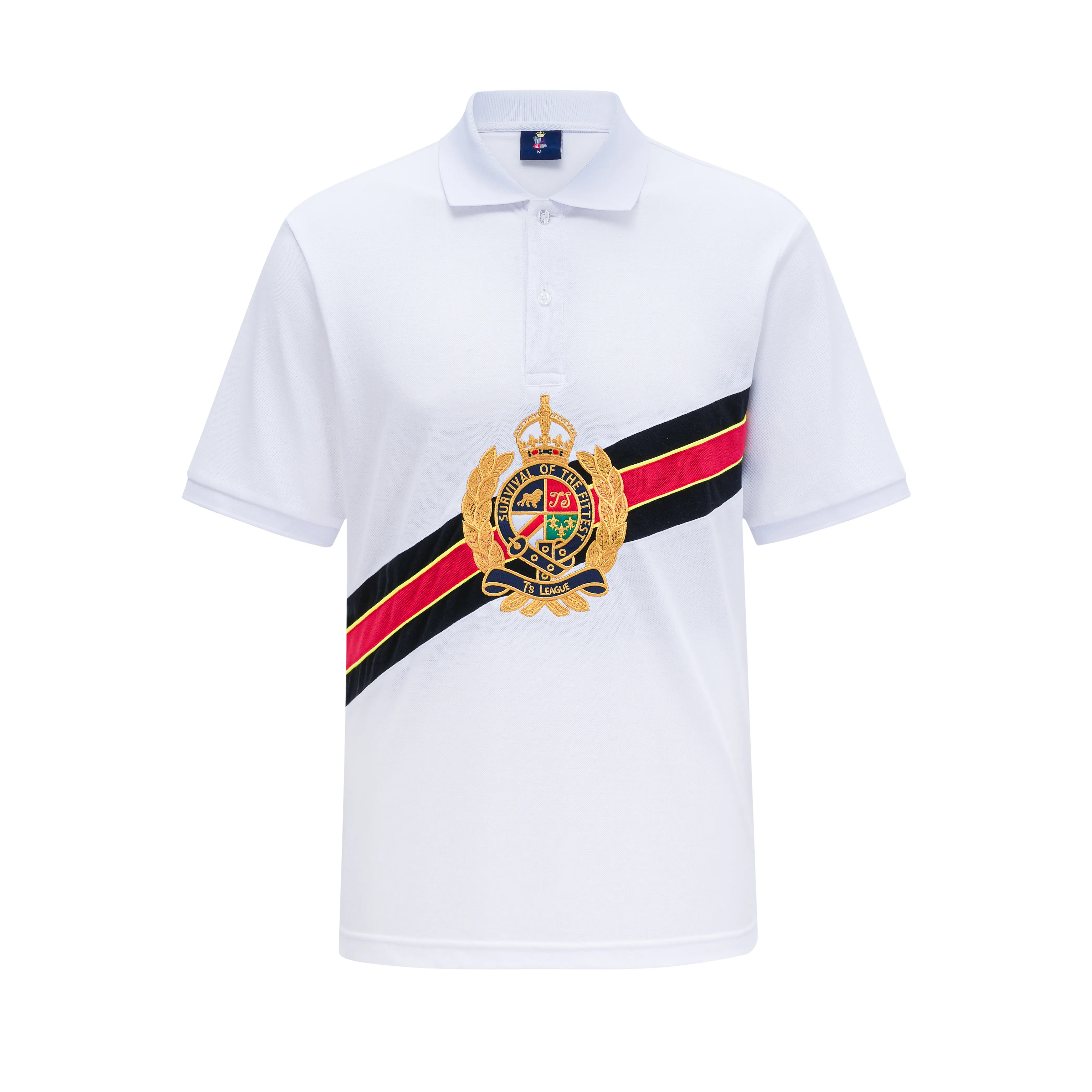 Nowy letni wybór mężczyzn: Pure Cotton Town-Down Cllar Polo Shirt, Modny wzór haftu pokazuje indywidualny styl