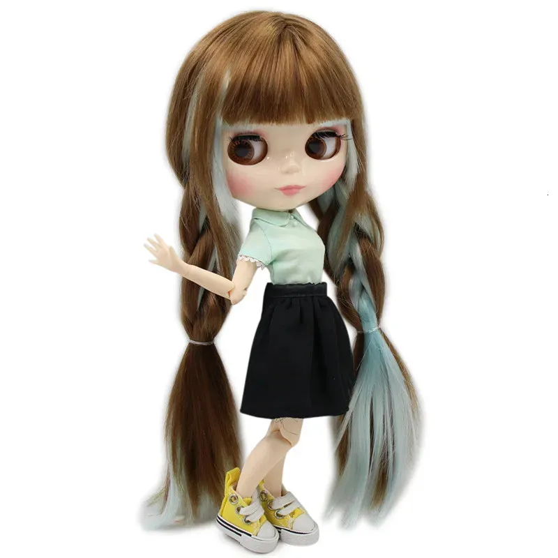 ICY DBS Blyth Doll NoBL06236909 Mix marrone capelli blu pelle bianca Corpo articolare Neo 16 anime ob24 240311