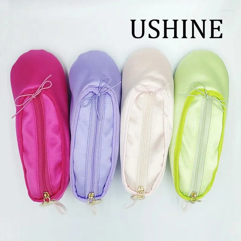 Chaussures de danse Ushine Ballet Creative Design Girl Heart Makeup Sac Feme Female Strangerie Storage Étudiant Étui au crayon