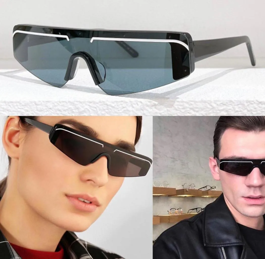 SKI RECTANGLE SUNGLASSES Fashion black lenses small frame head Womens Men 0003 Design Flat full lens modern frontal Outdoor Shoppi1679286