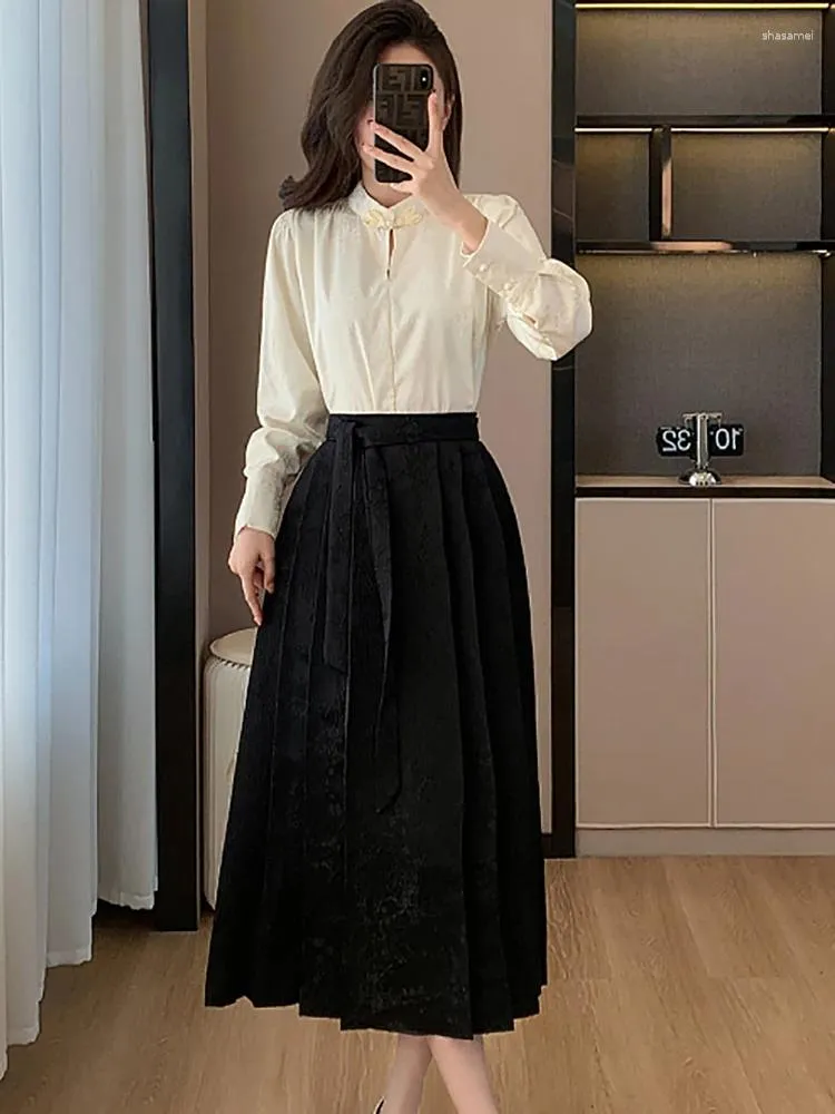 White shirt with skirt discount