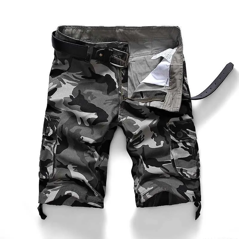 Pantaloncini da uomo Pantaloncini cargo mimetici per uomo estate 2023 pantaloncini casual multitasche in cotone larghi pantaloncini tattici militari Taglie forti 44 J240325