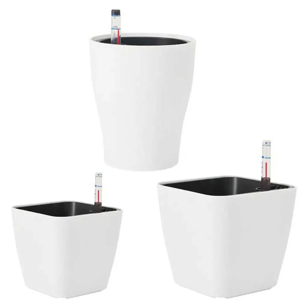 Plant Pot Self Watering Lazy Flower Pot Automatic Planter Automatic Water-Absorbing Flowerpot With Water Level Device