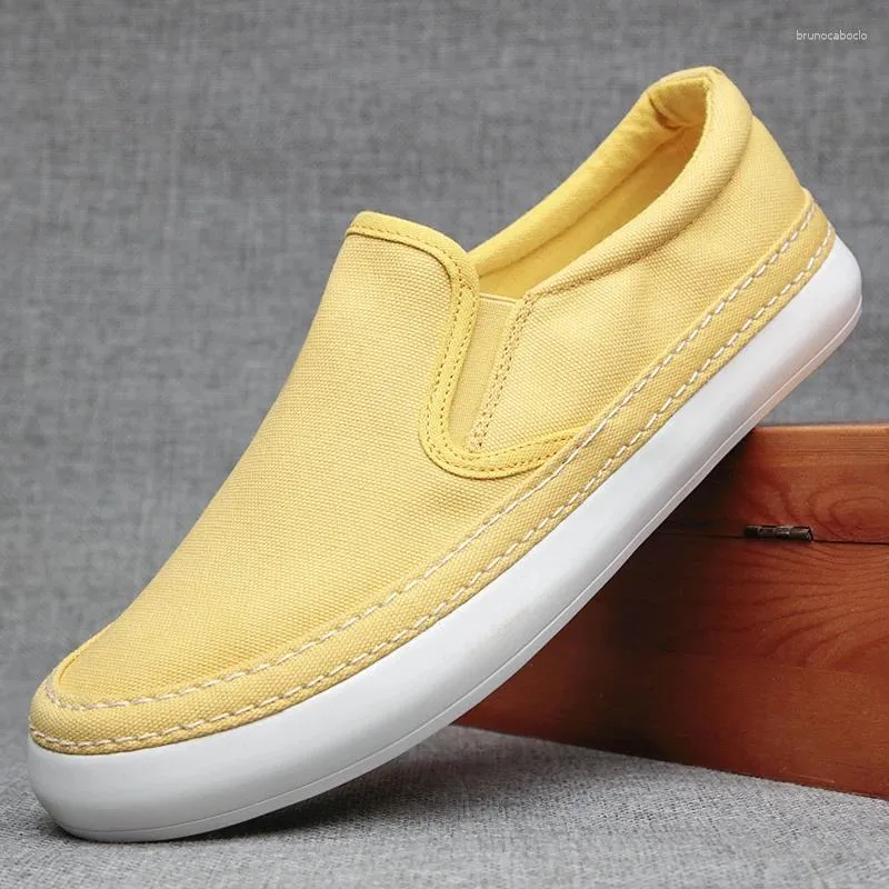 Sıradan Ayakkabı 2024 Yaz Erkekler Vulcanize Nefes alabilen Tasarımcı Loafers Gençlik Trendi Kalın Solmuş Slip-On Dikiş 2368