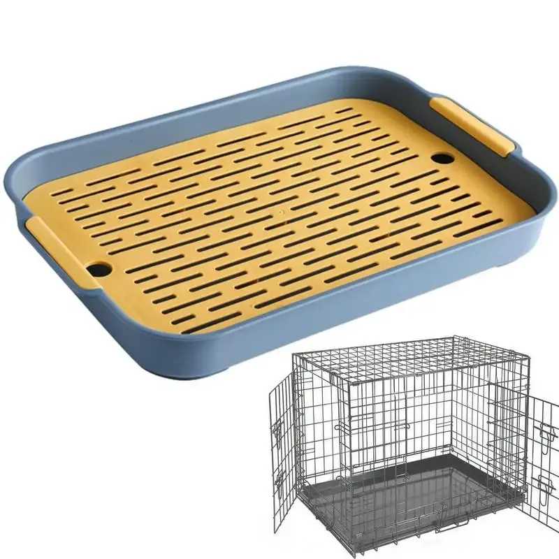 Corner Litter Tray With Drainage Small Pet Potty Training Aid For Cats