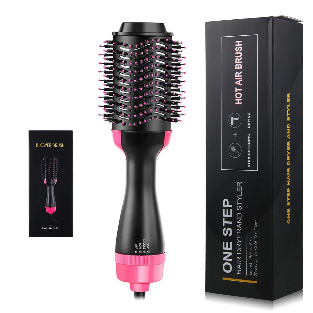 Curling Irons 3 en 1 Sèche-cheveux Brosse Brosse d'un pas de souffleuse à étape Air Styling Ion Ion Lisqueur Curler peigne 221203