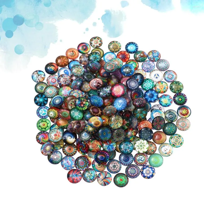 Бутылки для хранения, 1 комплект, 50 шт., смешанная круглая мозаика для поделок, стеклянные принадлежности для изготовления ювелирных изделий (красочные, 10 мм)