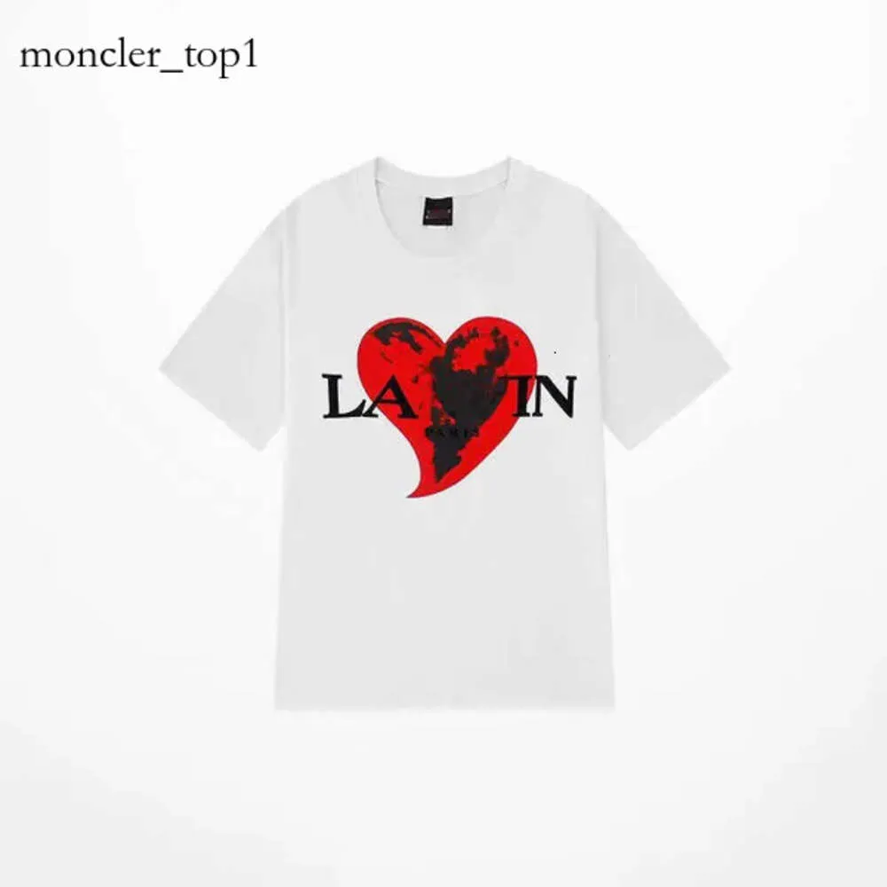 Lavin Shirt marka projektant Męskie T-shirty luksusowe lanvins klasyczne t-koszulki litera drukowana lawina tshirts bawełny bawełniane koszulki lawin bluza z kapturem 3350